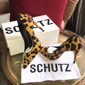 Schutz animal print stilettos